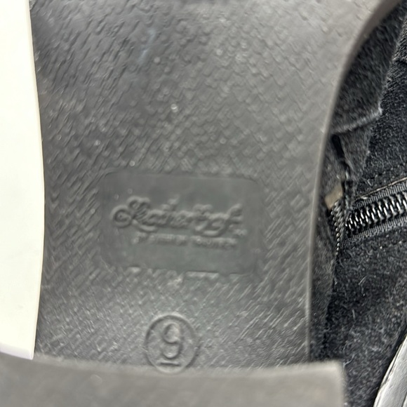 Leathercraft Black suede square tow ankle boots Size 9 BAB4795A - Picture 8 of 13